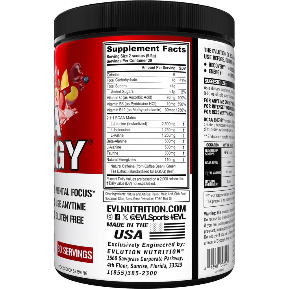 EVLUTION NUTRITION BCAA ENERGY AMINO ACIDS
