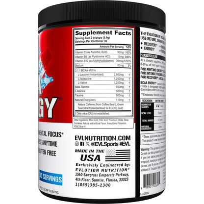 EVLUTION NUTRITION BCAA ENERGY AMINO ACIDS