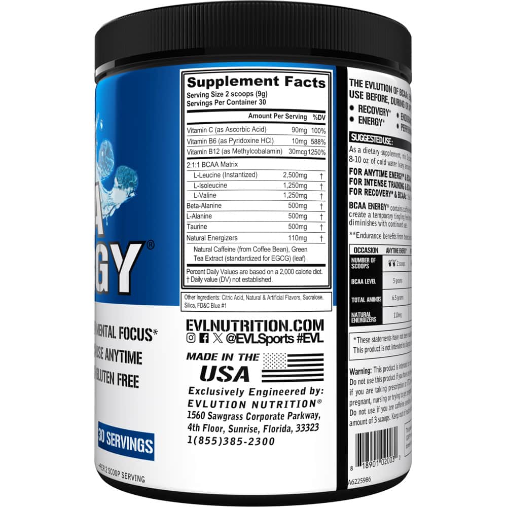 EVLUTION NUTRITION BCAA ENERGY AMINO ACIDS