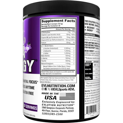 EVLUTION NUTRITION BCAA ENERGY AMINO ACIDS