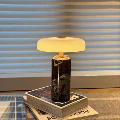 Natural White Marble Table Lamp