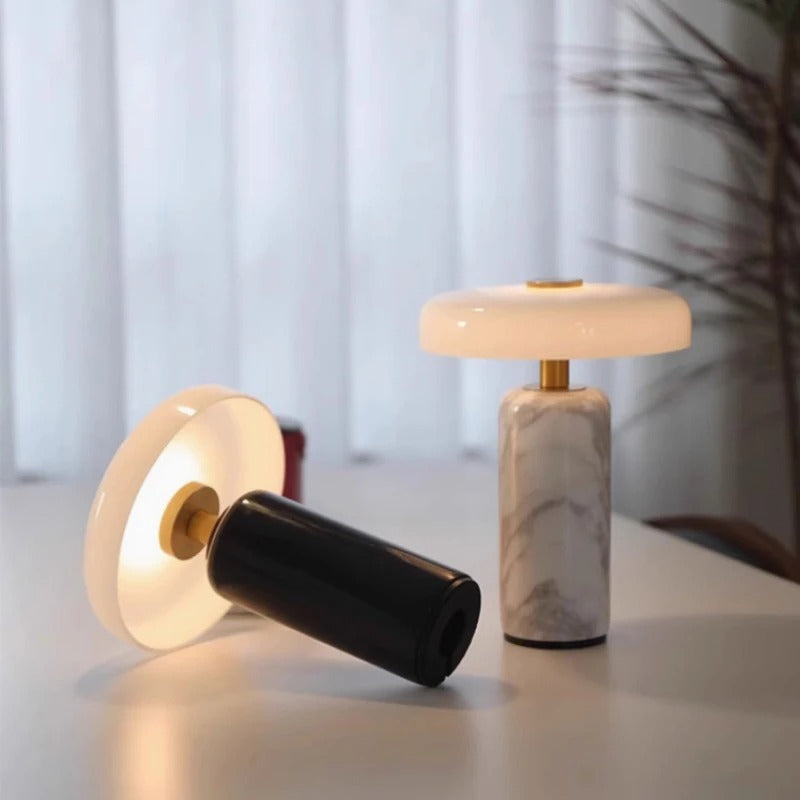 Natural White Marble Table Lamp