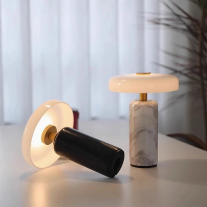 Natural White Marble Table Lamp