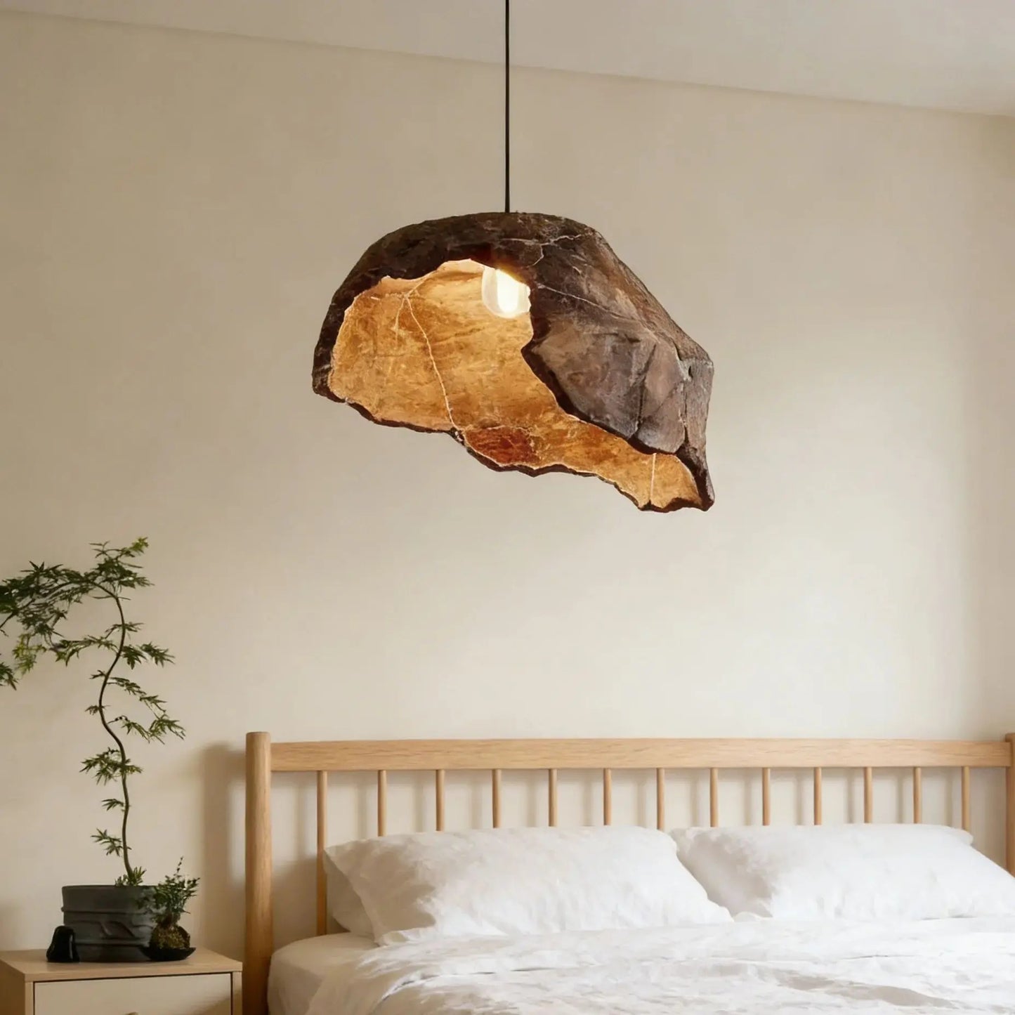 Wabi Sabi Japanese Lotus Flower Pendant Lamp
