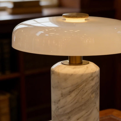 Natural White Marble Table Lamp
