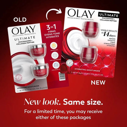 Olay Ultimate 3-in-1 Hydrating Moisturizer – 1.7 oz (2 Pack) Daily Facial Moisturizer by Olay