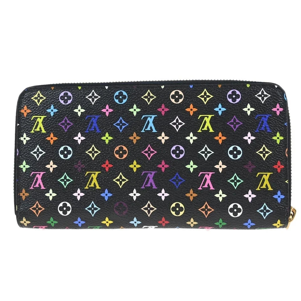 Louis Vuitton Black Multicolor Zippy Wallet