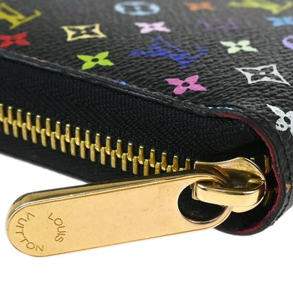 Louis Vuitton Black Multicolor Zippy Wallet