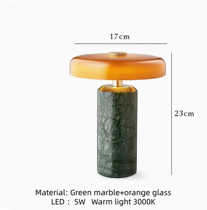 Natural White Marble Table Lamp
